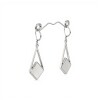 Caravanas trapezoides - Plata 925 - Nacar - CA4170 conpiedra