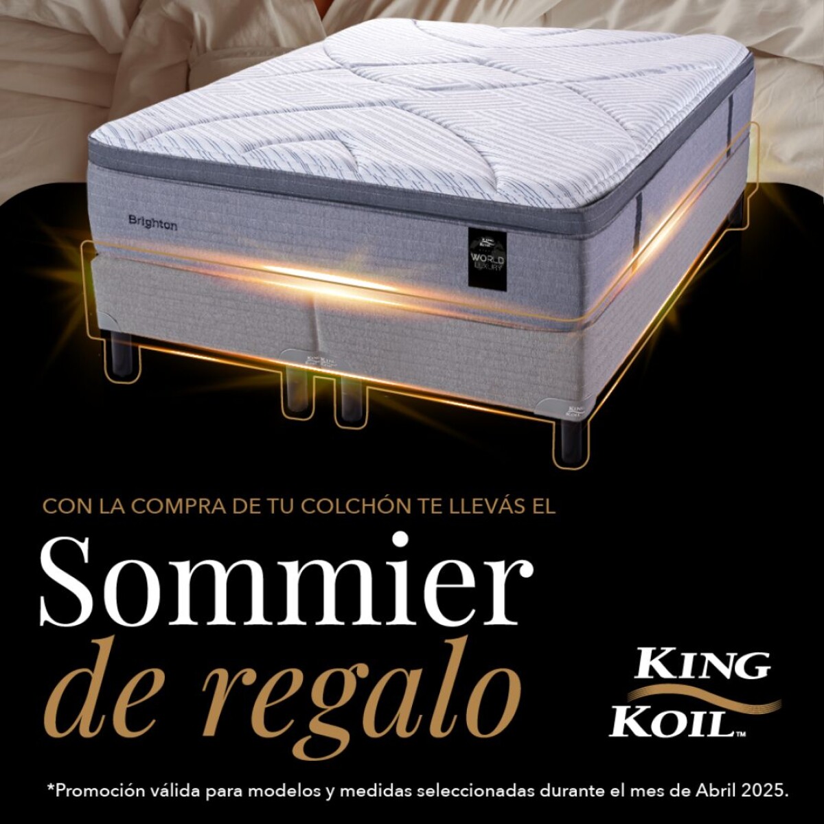Colchón Brighton con Sommier - Super King 200x200 (con sommier de regalo) 