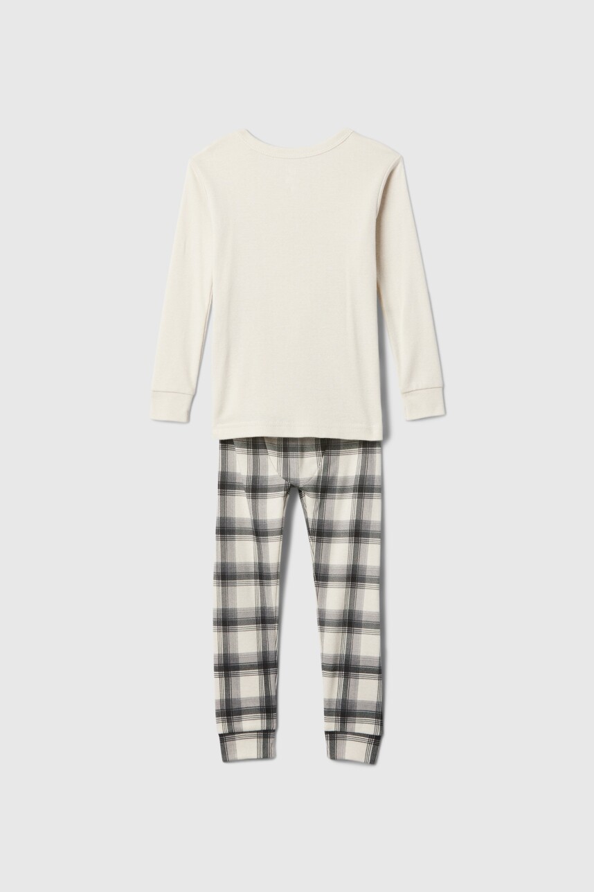 Pijama Gráfico Toddler Niño Sp White Shadow Plaid