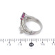 Anillo En Oro 18K Blanco Con Brillantes Y Rubi Anillo En Oro 18K Blanco Con Brillantes Y Rubi