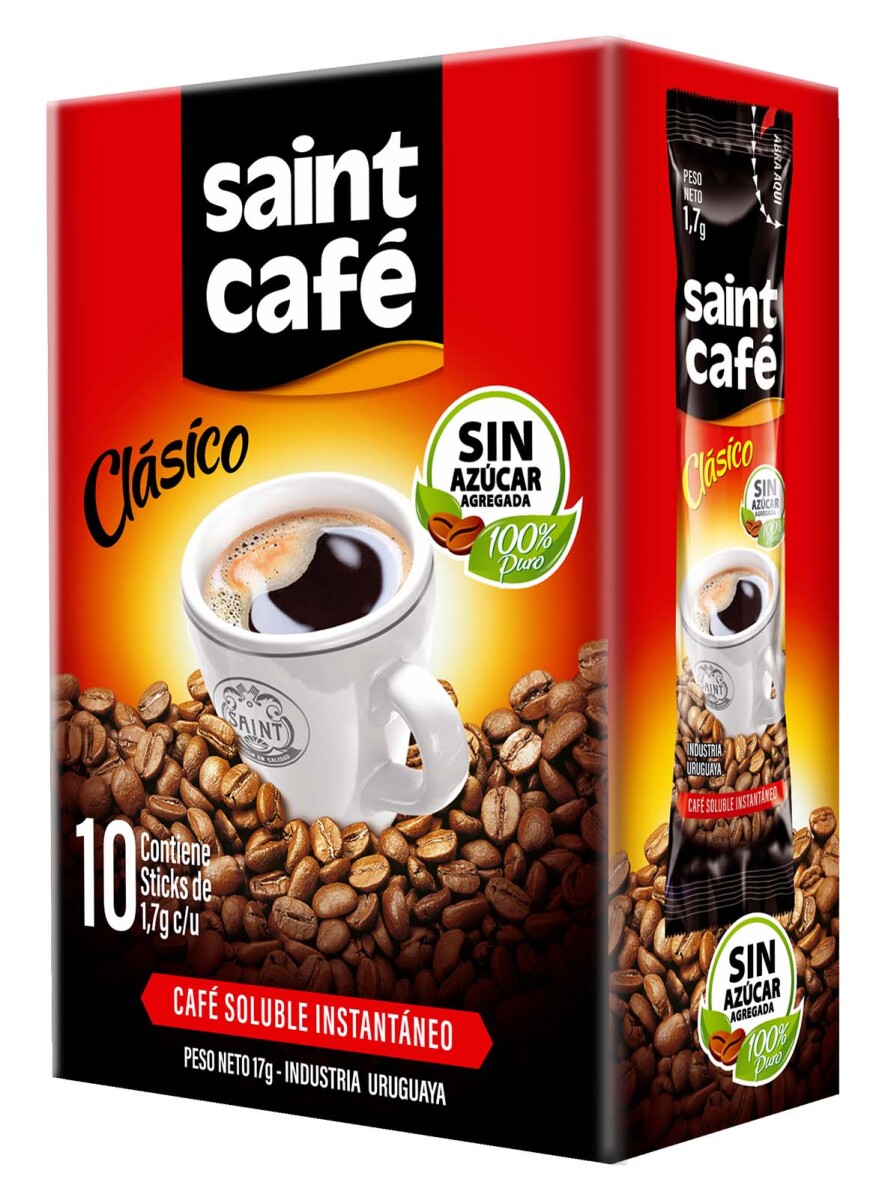 CAFE SOLUBLE SAINT STICK X 10 UN 1.7G 