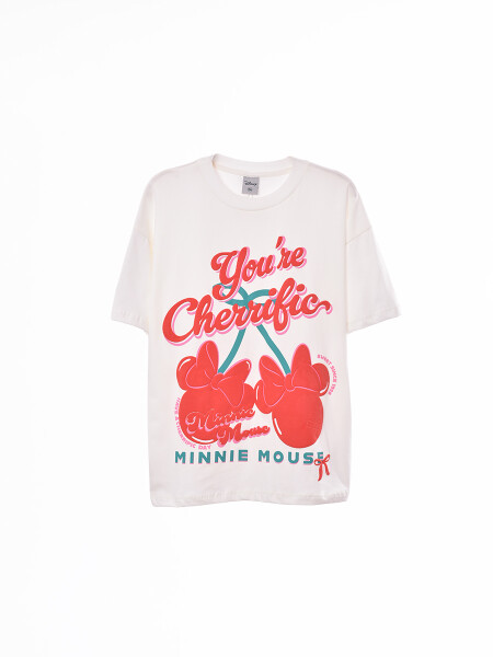 REMERA CHERRIFIC MINNIE BLANCO