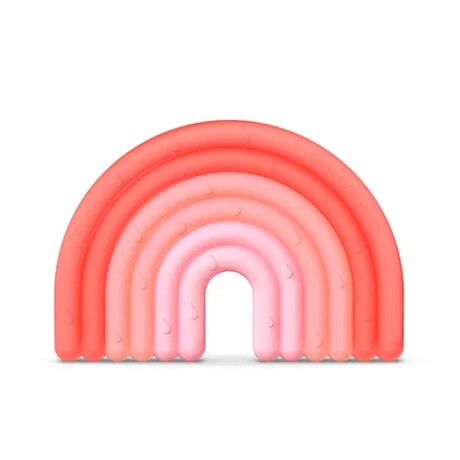 Mordedor Mordillo Arcoíris en Silicona p/ Bebés +0M Suavinex Rosa