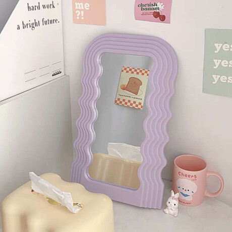Espejo de tocador con marco en forma de ondas Violeta