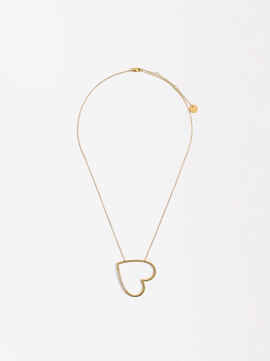 Collar Corto Corazón - Plata De Ley 925 dorado