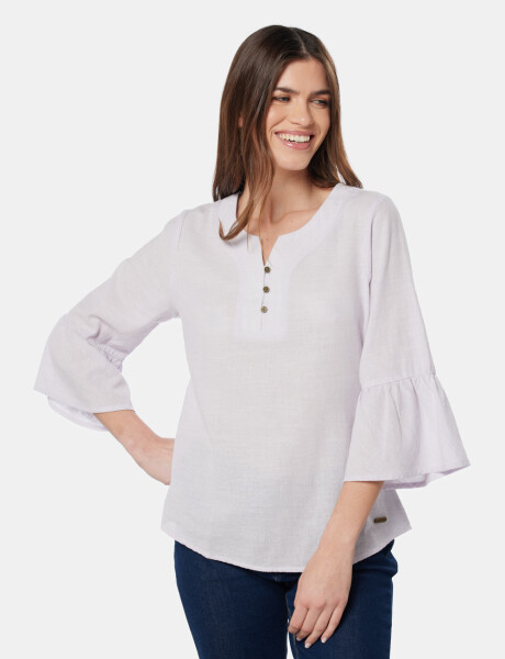 BLUSA DE LINO Lila