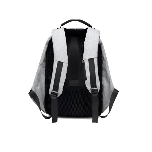Mochila Anti Robo Impermeable Puerto Usb Para Celular Variante Color Gris