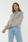 BLACK- KNIT SWEATSHIRT Gris