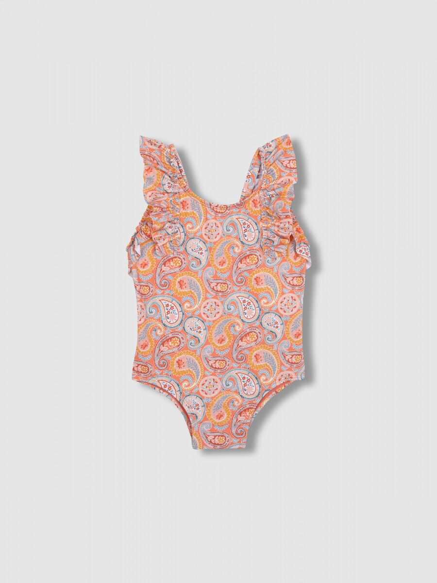 Bañador Estampado Paisley Piedra