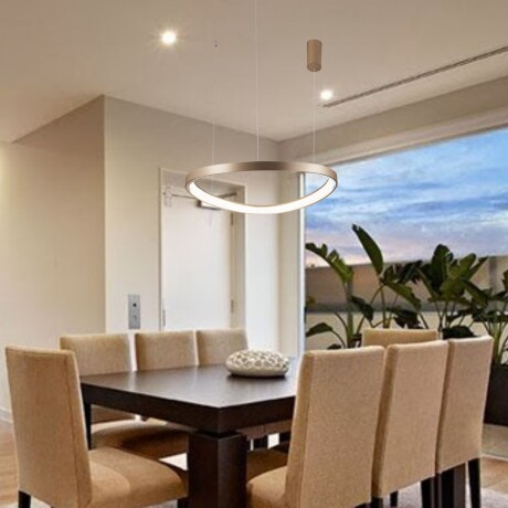 Luminaria Led Diseño triangular Dimerizable 48W, 65cm DORADO