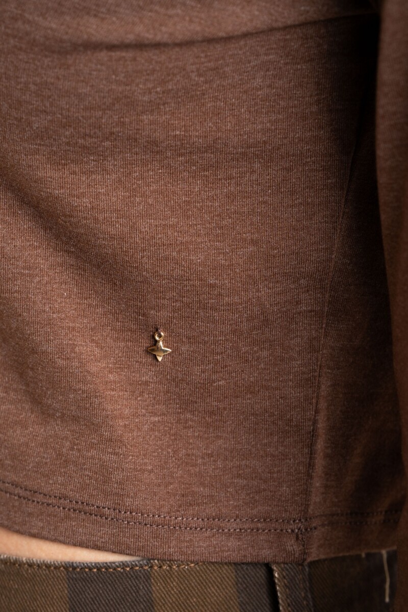 Polera Algodón Elastano Chocolate