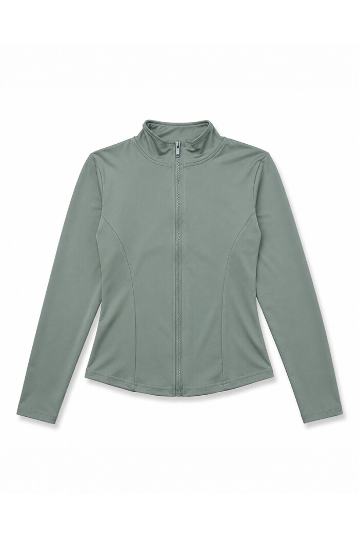 Campera Dama elastizada con dedal Verde