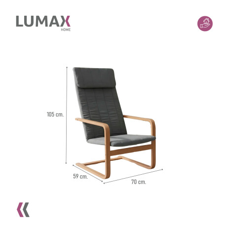 Sillón Silla Lumax Flex Diseño Comodidad y Estilo Gris