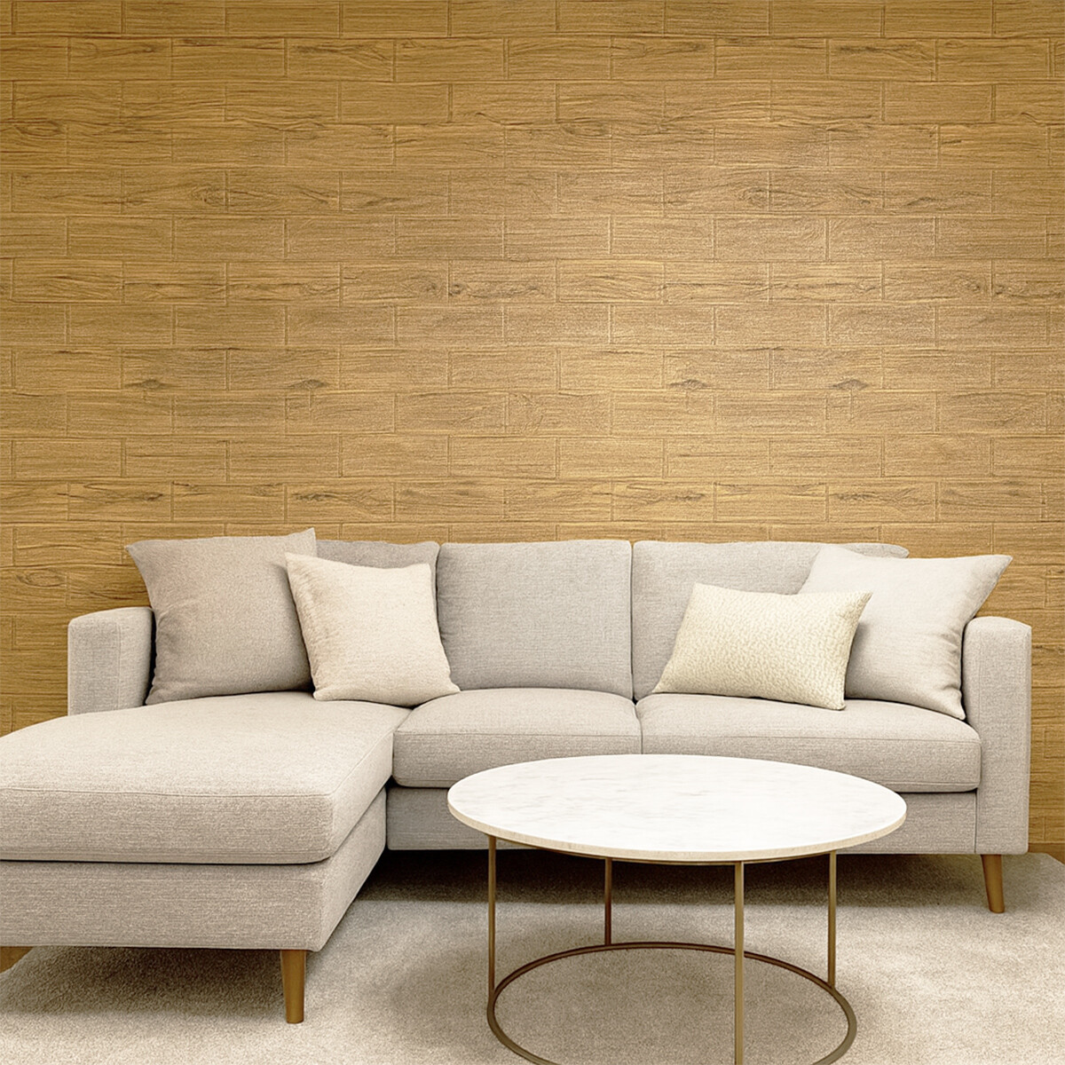 Panel Revestimiento Placa Pared Autoadhesiva Pack x20 - Madera oscura 