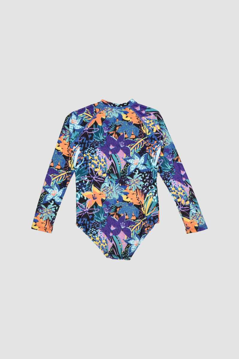 Manga larga surf bingo 2-16a Neon flowers