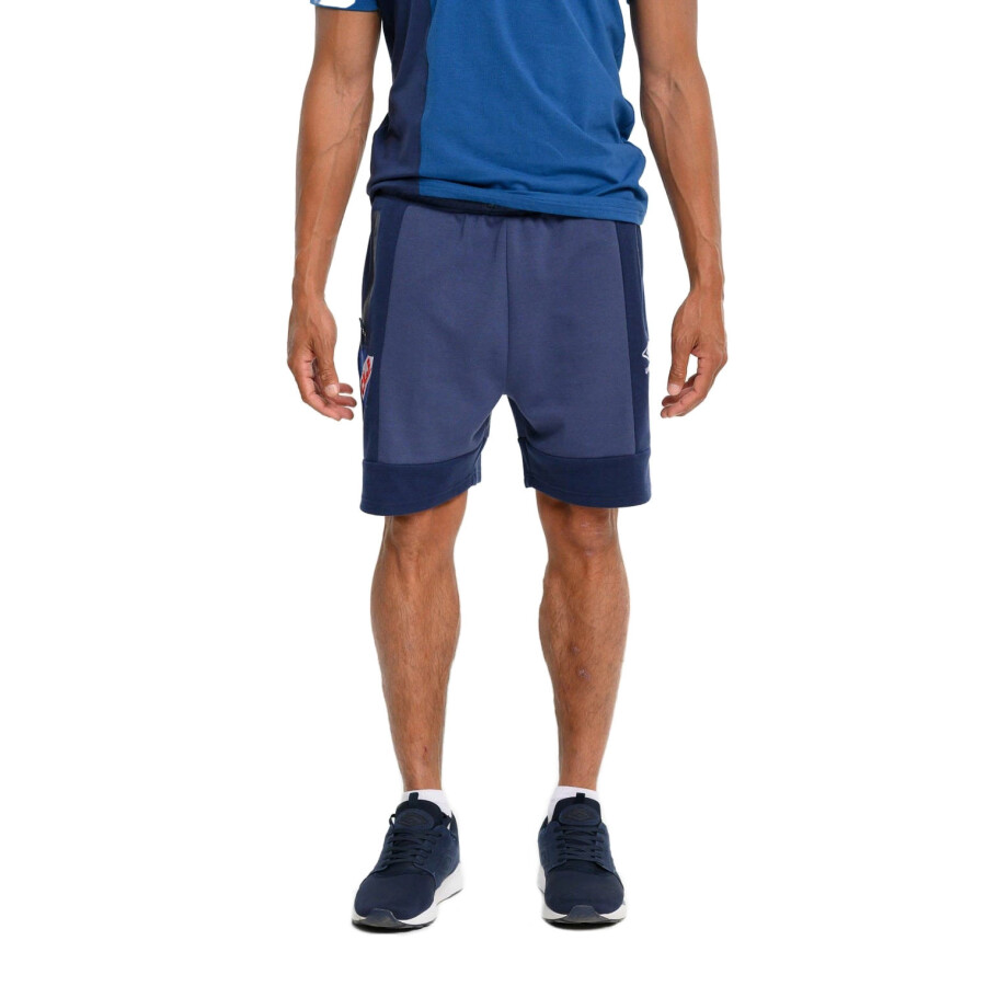 Short de Hombre Umbro Short Patch Nacional Oficial Azul Marino - Blanco