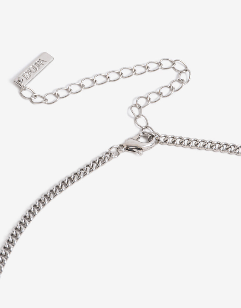 Collares Cortos Metal Collares Cortos, Statement Night - Plateado Rodio