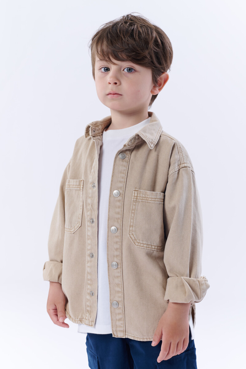 Sobrecamisa Jean beige