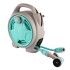 Manguera Jardin Premium 15 Metros Retractil + Pistola Riego Color Variante Gris Con Turquesa