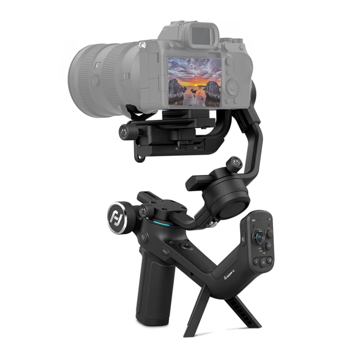 Feiyu - Gimbal para Cámara Scorp C. Calibración Automática. Autonomía 13 Horas. Amplia Compatibilida 