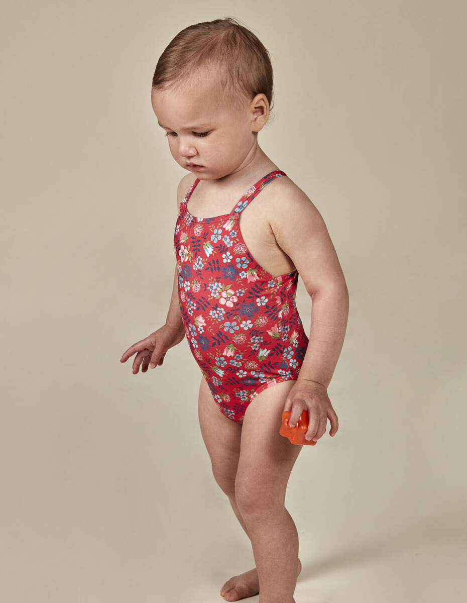 Traje De Baño Liberty - Fresa Brillante 