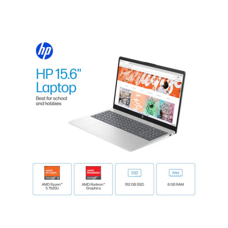 Notebook HP 15-FC0146dx Ryzen 5 7520U 512GB 8GB 15.6" Touch Notebook HP 15-FC0146dx Ryzen 5 7520U 512GB 8GB 15.6" Touch