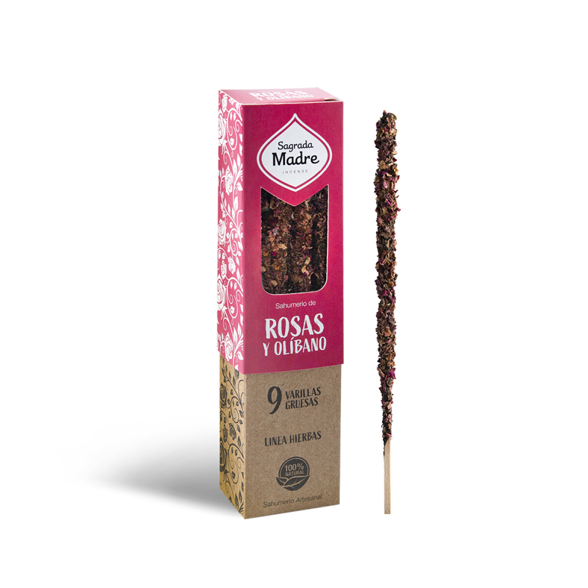 INCIENSO LÍNEA HIERBAS SAGRADA MADRE X9 - Rosas/olibano 