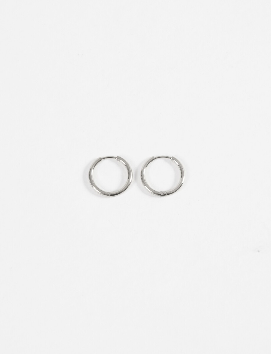 Aros acero small - plateado 