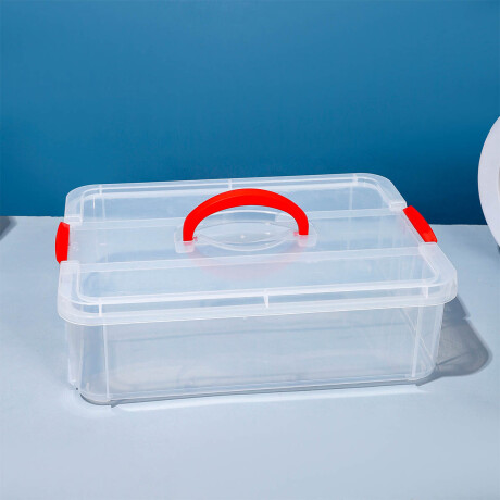 Organizador Valija 3piso Pesca Maquillaje Herramientas Rojo
