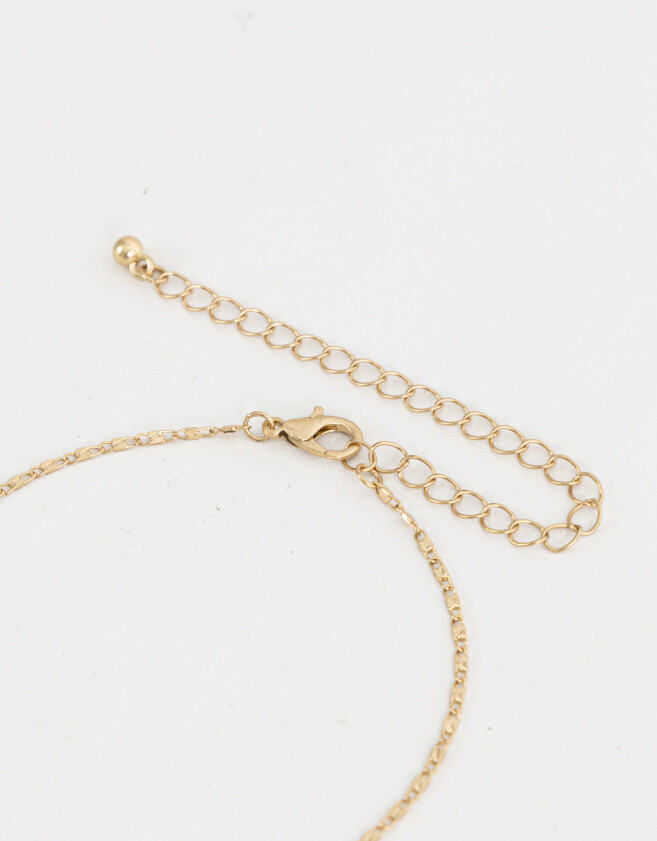 Cadena Corta con Dije Soles Collar Para Compartir - Dorado