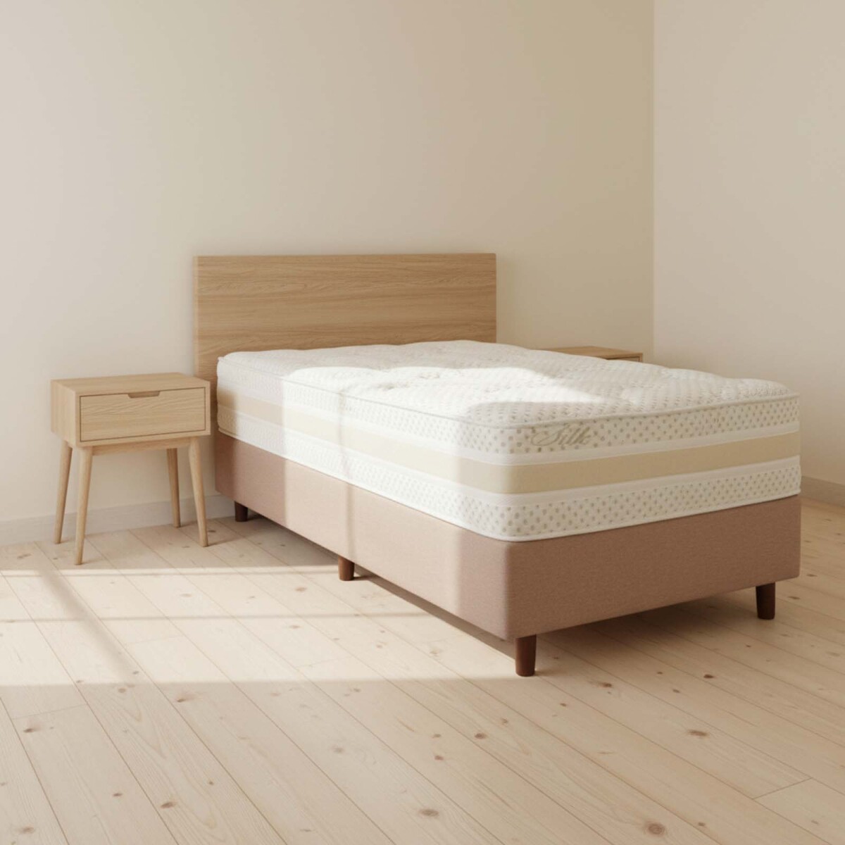 SOMMIER - 1 PLAZA Y MEDIA RESORTES POCKET DENSIDAD SIMPHONY 