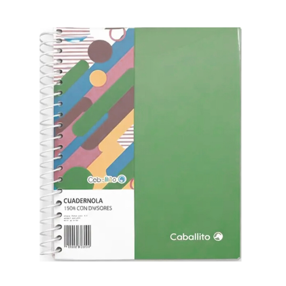 Cuadernola Caballito con Divisiones 150h - Verde 