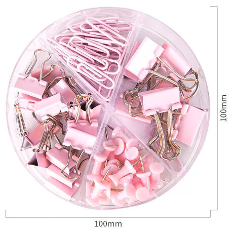 Set De Accesorios Para Oficina 72 Piezas Varios Clores Rosa