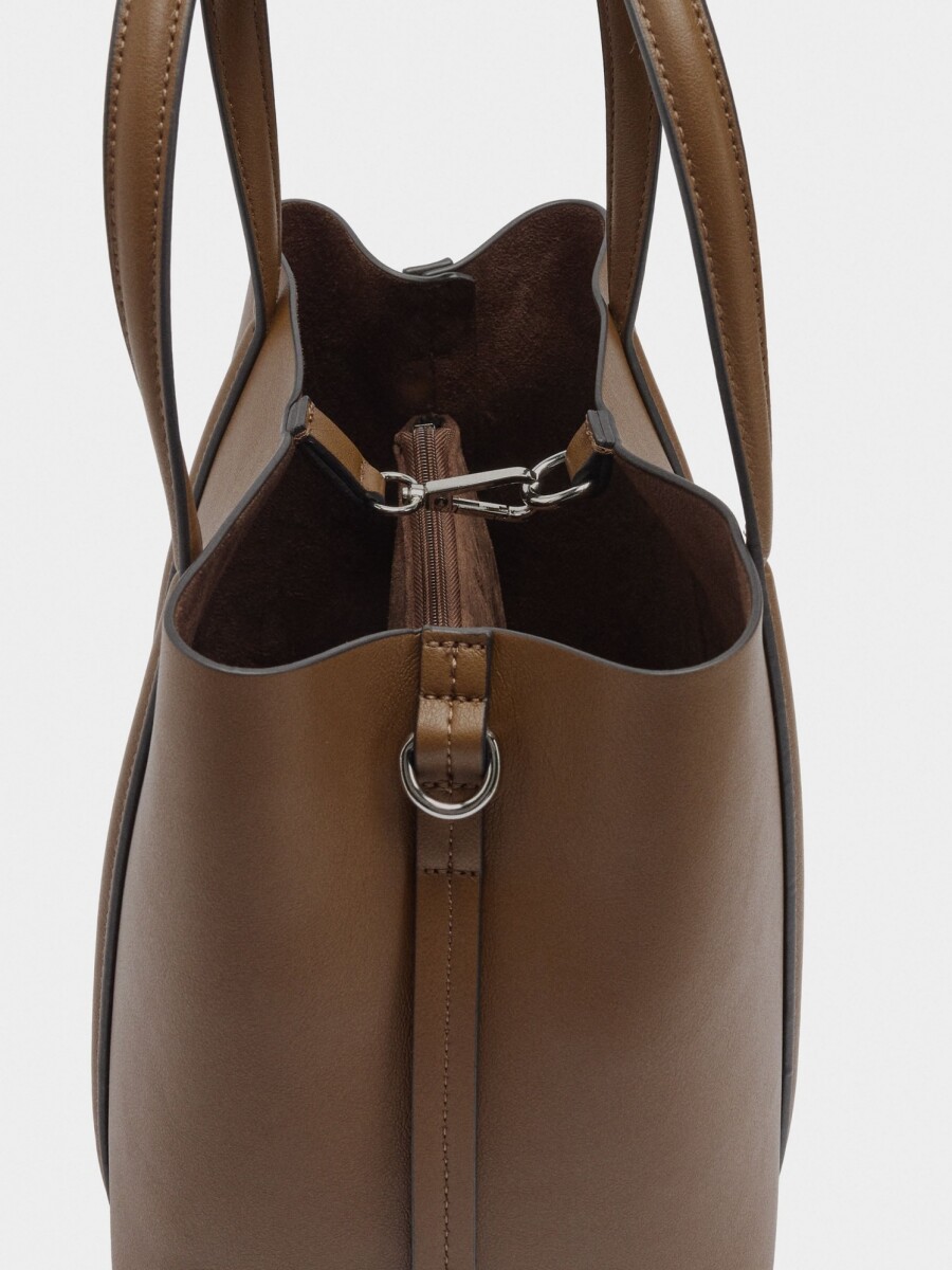 Bolso Tote Con Bandolera M camel
