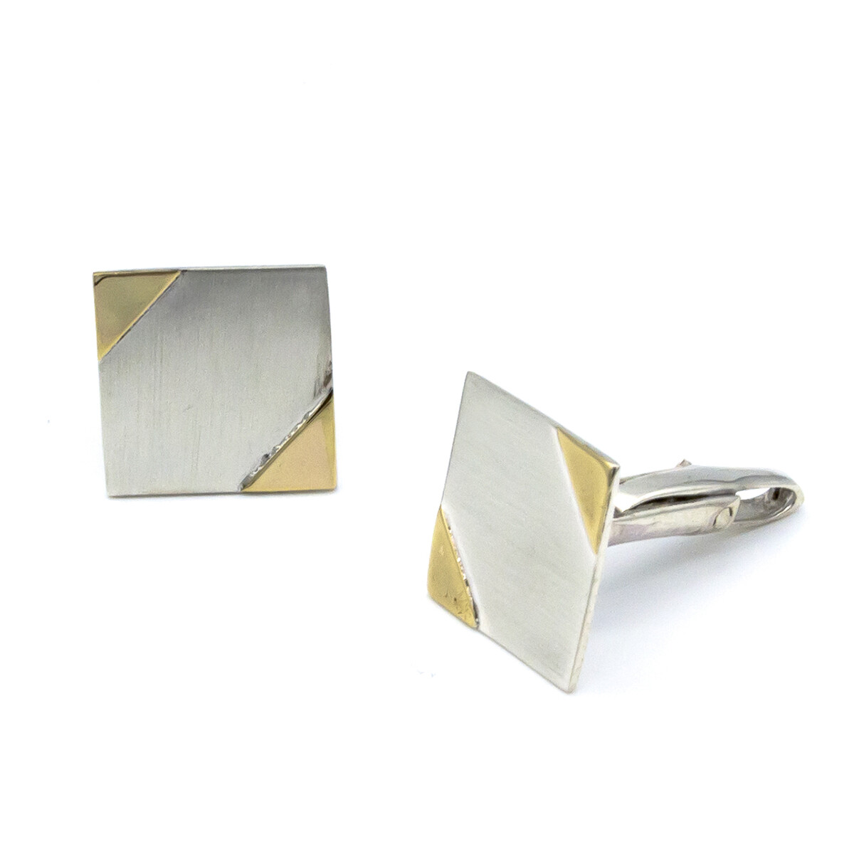 Gemelos de plata 925 y double en oro 18 ktes. 
