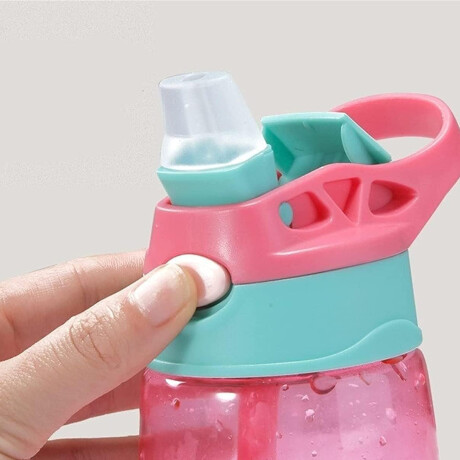 Botella animada con pico automático Rosado