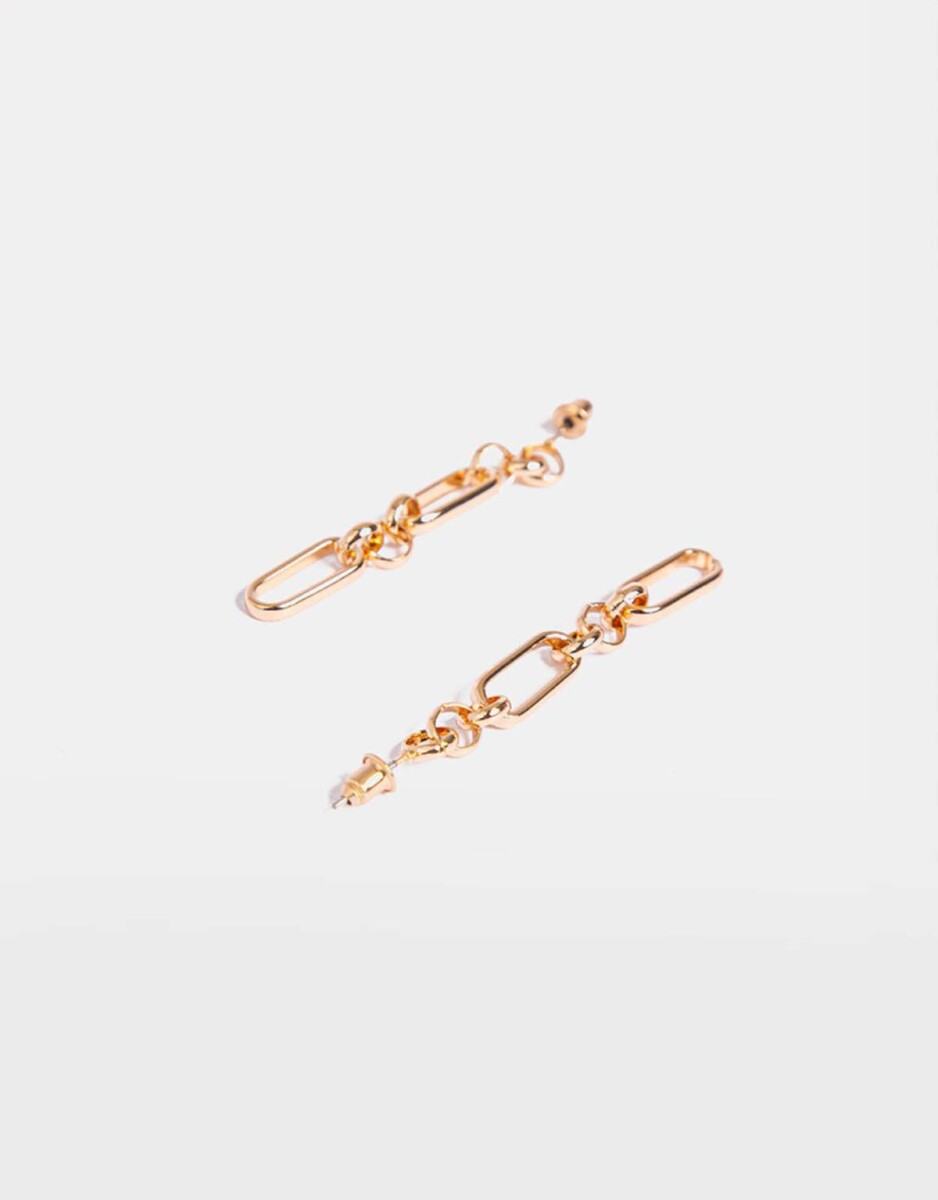 Aros De Eslabones - Dorado 