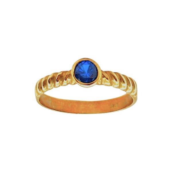 Anillo Solitario-Oro Bajo-Piedra Zafiro-AN8104 conpiedra