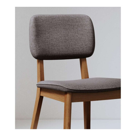Silla de Comedor Classic Li­nea Manhattan Lino Gris/Natural