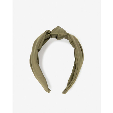 Vincha Satén Verde Oliva