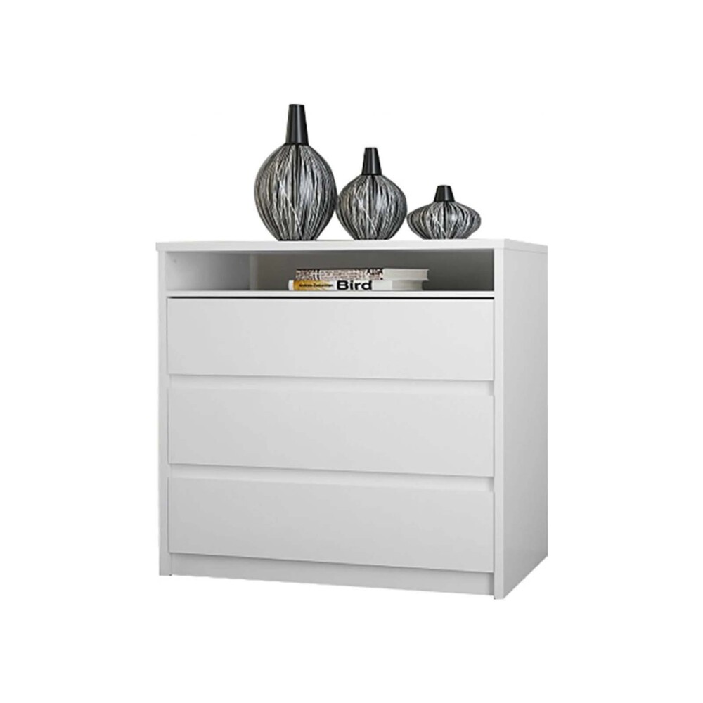 CÓMODA CAJONERA 3 CAJONES MDF BLANCO SOUTH