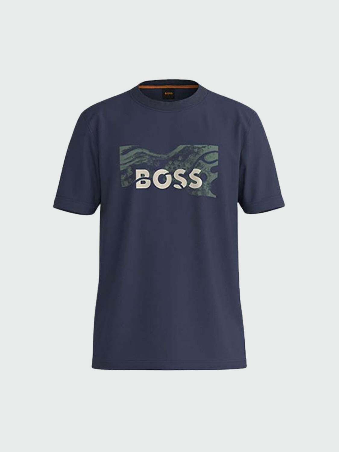 BOSS - Remera regular Fit en algodón Azul Oscuro