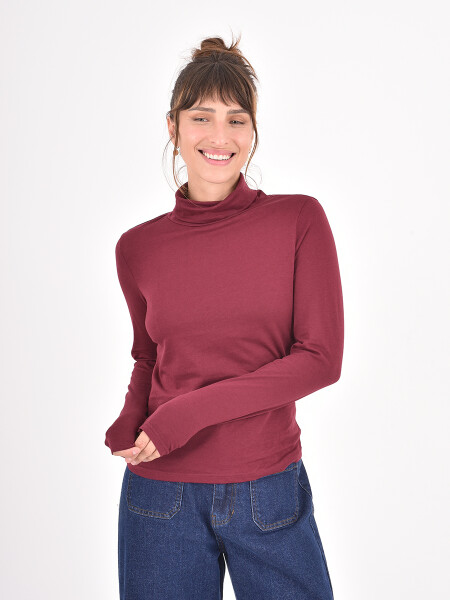 POLERA DHAKA BORDEAUX