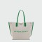 Longchamp -Cartera de material textil con logo Verde