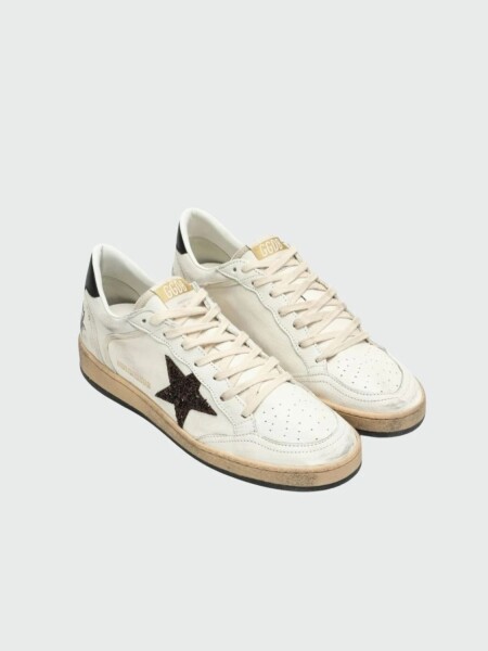 Golden Goose-Championes de cuero, Ballstar Blanco