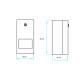 DISPENSADOR PORTA ROLLO METAL SATINADO ACERO INOXIDABLE GRIS-BRUSHED NICKEL