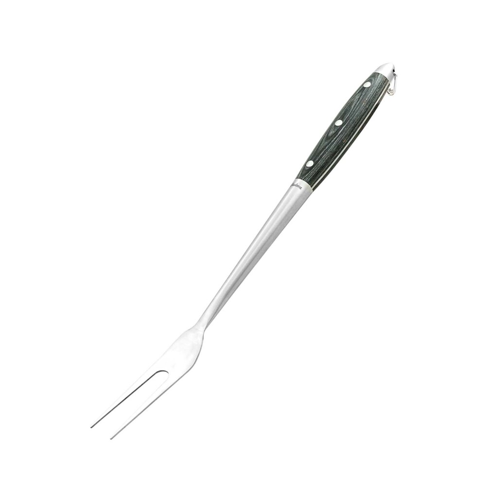SET PARRILLA CUCHILLO/TENEDOR ACERO-Y-MADERA GRIS BBQSET02