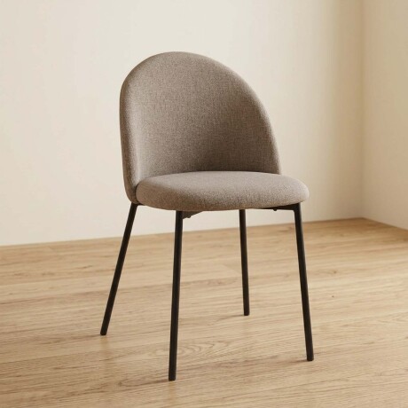 SILLA DE COMEDOR METAL-Y-TELA MARRON NOA