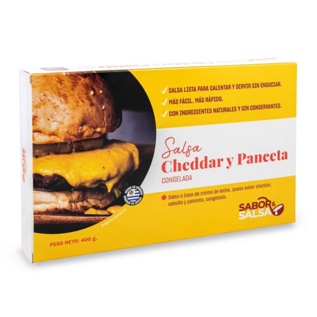 Salsa cheddar y panceta Sabor & Salsa - 400 gr 