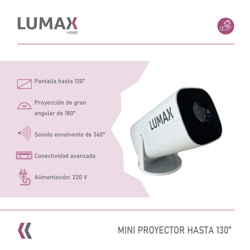 Mini Proyector Lumax Wifi Bluetooth control remoto Android 11 Mini Proyector Lumax Wifi Bluetooth control remoto Android 11